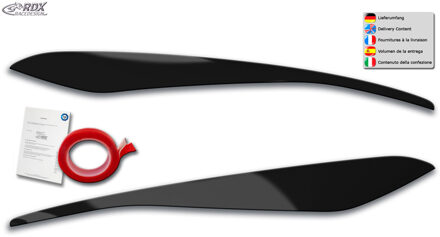 Ford Koplampspoilers passend voor Ford Fiesta MK8 2017-2022 (ABS Glanzend Zwart) RDKFO11B