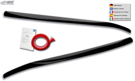 Ford Koplampspoilers passend voor Ford Focus IV Hatchback/Wagon/Sedan 2018-2022 (ABS Glanzend Zwart) RDKFO12B