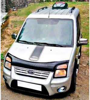 Ford Oneway Motorkapbeschermer (steenslagcover) Ford Transit Connect 2002-2008 - Glanzend Zwart OWBP04005