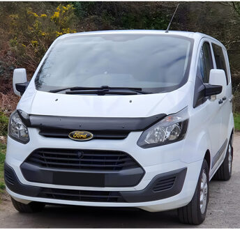 Ford Oneway Motorkapbeschermer (steenslagcover) Ford Transit Custom MK1 2012-2018 - Glanzend Zwart OWBP04010