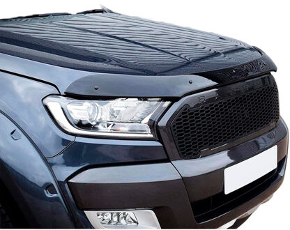 Ford Oneway Motorkapbeschermer (steenslagcover) passend voor Ford Ranger T7/T8 2015-2022 - Glanzend zwart OWBP04045