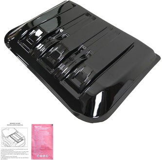 Ford Oneway Motorkapluchtinlaat (Scoop) passend voor Ford Ranger T9 2022- - Glanzend zwart OWBS06010G