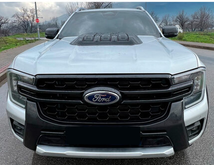 Ford Oneway Motorkapluchtinlaat (Scoop) passend voor Ford Ranger T9 2022- - Matzwart OWBS06010