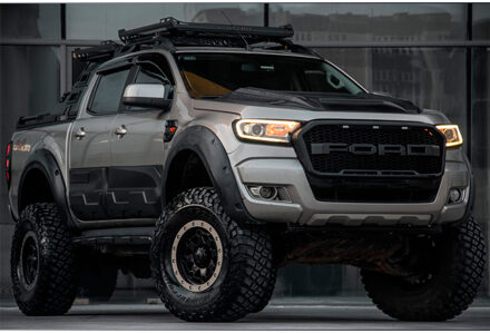 Ford Oneway Set deurpanelen passend voor Ford Ranger T6/T7/T8 2012-2022 (Jumbo) - Matzwart OWBC05005