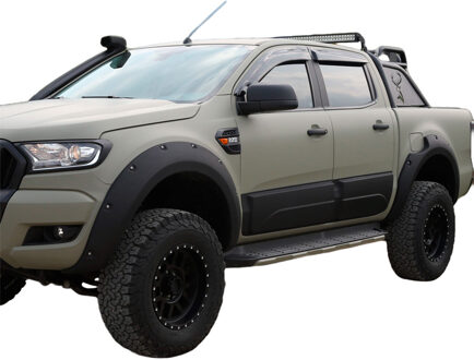 Ford Oneway Set deurpanelen passend voor Ford Ranger T6/T7/T8 2012-2022 - Matzwart OWBC05004