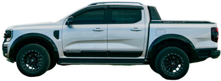 Ford Oneway Set deurpanelen passend voor Ford Ranger T9 2022- - Matzwart OWBC05021