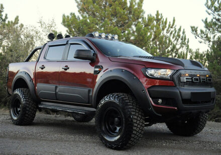 Ford Oneway Set spatbordverbreders (Fender Flares) passend voor Ford Ranger T6/T7/T8 2012-2022 - Matzwart OWFF02014