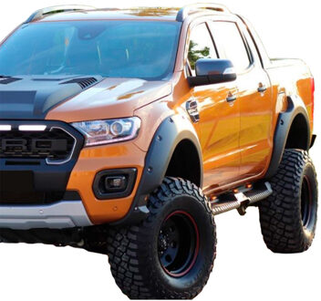 Ford Oneway Set spatbordverbreders (Fender Flares) passend voor Ford Ranger T8 2019-2022 - Matzwart OWFF02012