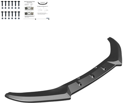 Ford Oneway Voorspoilerlip passend voor Ford Puma ST/ST-Line 2019-2024 - Glanzend zwart OWFS01166