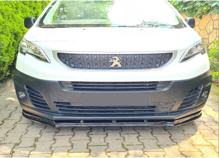 Ford Oneway Voorspoilerlip passend voor Peugeot Expert 3e Gen. 2016- - Glanzend zwart OWFS01011