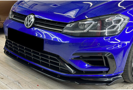 Ford Oneway Voorspoilerlip passend voor Volkswagen Golf VII (7.5) HB/Variant R 2017-2020 - Glanzend zwart OWFS01024