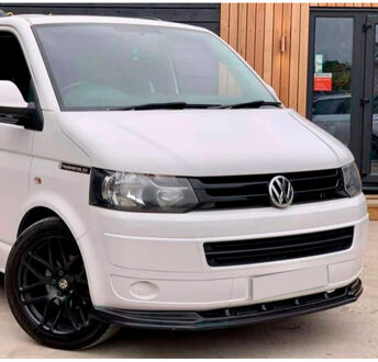 Ford Oneway Voorspoilerlip passend voor Volkswagen Transporter T5.1 2010-2015 - Glanzend zwart OWFS01018