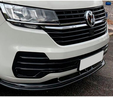 Ford Oneway Voorspoilerlip passend voor Volkswagen Transporter T6.1 2020-2022 - Glanzend zwart OWFS01020