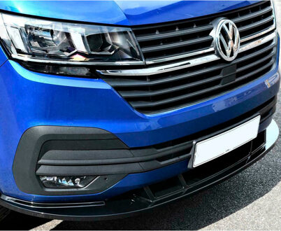 Ford Oneway Voorspoilerlip passend voor Volkswagen Transporter T6.1 2020-2022 - Versie 2 - Glanzend zwart OWFS01021
