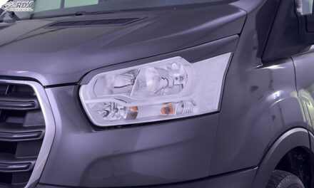 Ford RDX Racedesign Koplampspoilers passend voor Ford Transit (zilveren halogeenkoplampen) 2014- (ABS) RDKFO16