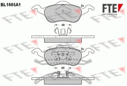 Ford Remblokken set BL1665A1