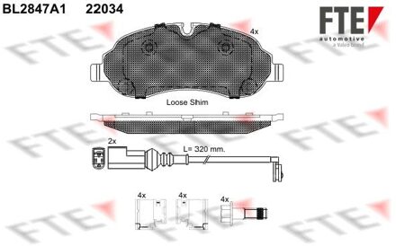 Ford Remblokken set BL2847A1