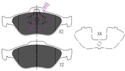 Ford Remblokken set KBP4545