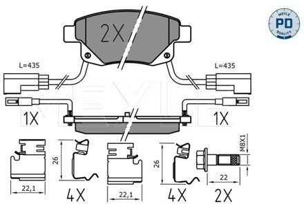 Ford Remblokkenset, schijfrem 0252448617PD