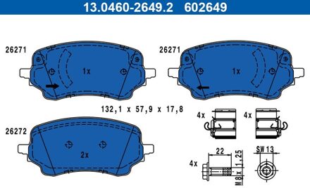 Ford Remblokkenset, schijfrem 13046026492