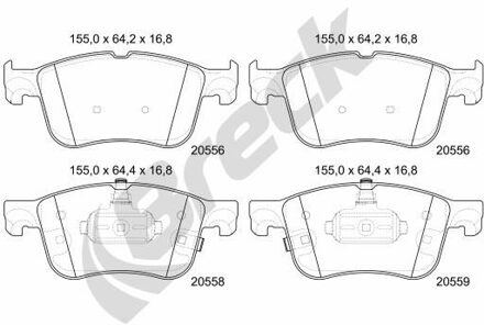 Ford Remblokkenset, schijfrem 205560070100
