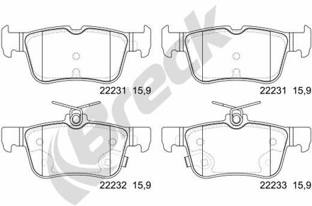 Ford Remblokkenset, schijfrem 222310070200