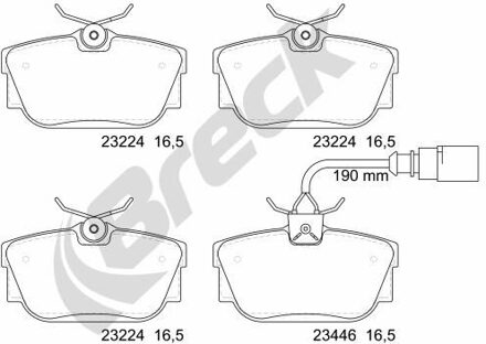 Ford Remblokkenset, schijfrem 232240070210