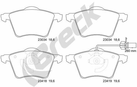 Ford Remblokkenset, schijfrem 234180070310
