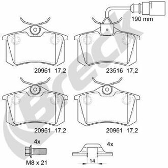 Ford Remblokkenset, schijfrem 235541070410