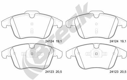 Ford Remblokkenset, schijfrem 241230070100