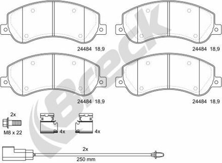 Ford Remblokkenset, schijfrem 244840070310