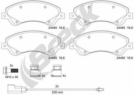 Ford Remblokkenset, schijfrem 244850070310