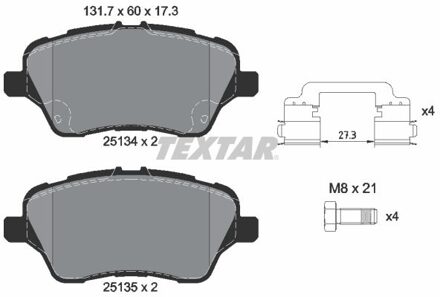 Ford Remblokkenset, schijfrem 2513402