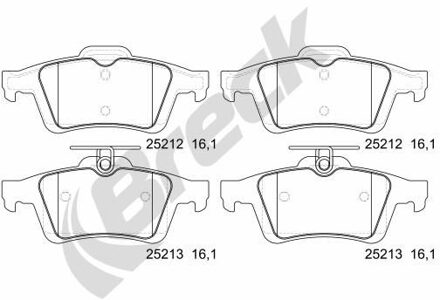 Ford Remblokkenset, schijfrem 252120070200