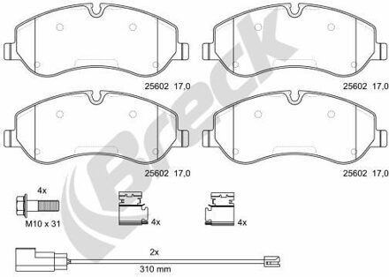 Ford Remblokkenset, schijfrem 256020070300