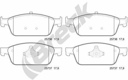 Ford Remblokkenset, schijfrem 257360070100