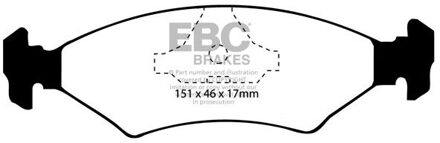 Ford Remblokkenset, schijfrem DP415