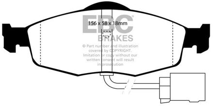 Ford Remblokkenset, schijfrem DP955