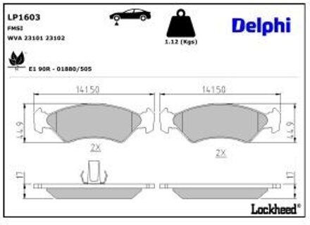 Ford Remblokkenset, schijfrem LP1603