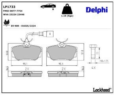 Ford Remblokkenset, schijfrem LP1733
