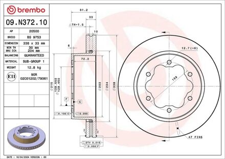 Ford Remschijf 09N37210