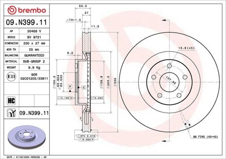 Ford Remschijf 09N39911