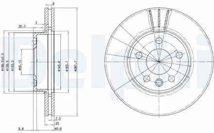 Ford Remschijf BG3025