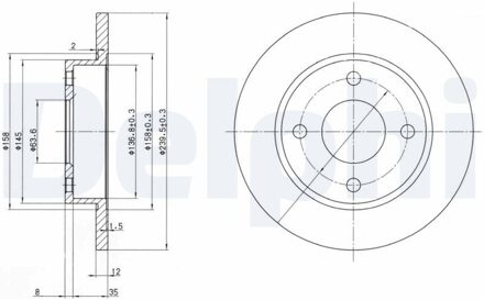 Ford Remschijf BG3055
