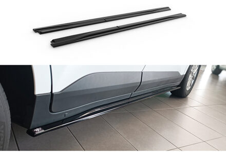 Ford Set sideskirts passend voor Ford Transit Courier (B460) 2023- (ABS Glanzend zwart) DXSFO17