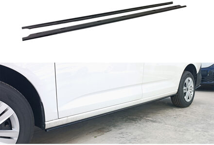 Ford Set sideskirts passend voor Volkswagen Caddy V Box/MPV 2021- (ABS Glanzend zwart) DXSVW23