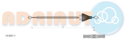 Ford Trekkabel, parkeerrem 1302211