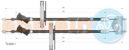 Ford Trekkabel, parkeerrem 1302301