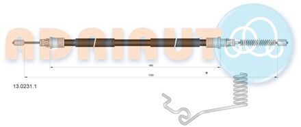 Ford Trekkabel, parkeerrem 1302311