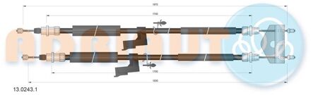 Ford Trekkabel, parkeerrem 1302431